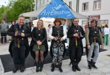 Drachenflug über Neumarkt Nacht der Sinne 2022